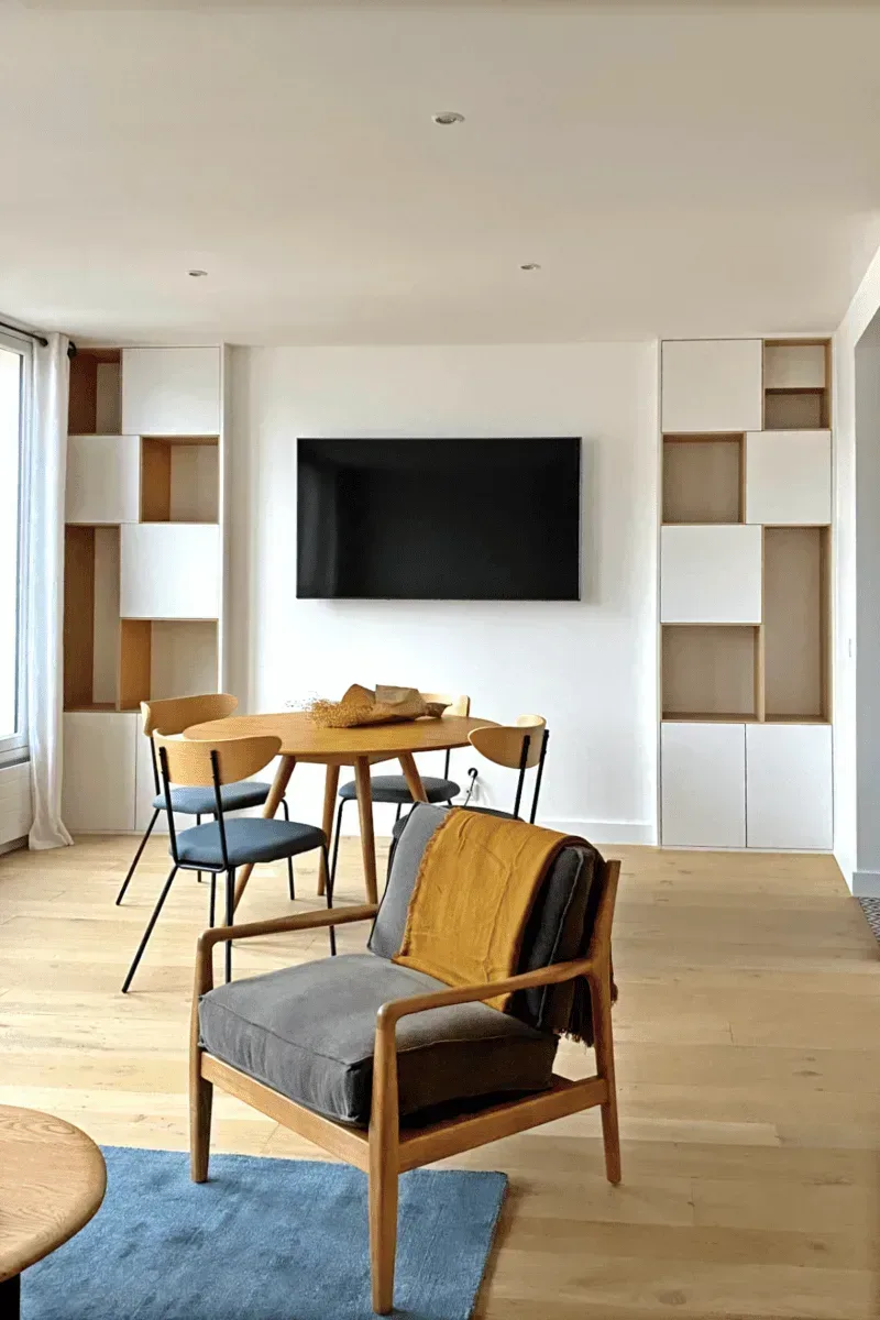 décoration appartement location meublée cité malesherbes scenographie intérieure par nathalie simonneau 75009 paris